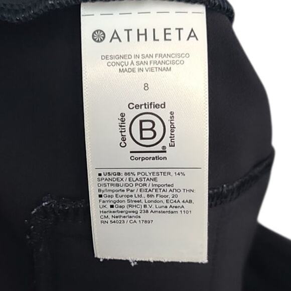 Athleta Black Endless High Rise Straight Leg Pant Sz 8 - Picture 5 of 6